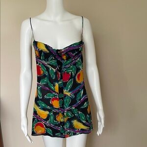 Authentic Dolce&Gabbana Colorful Fruit Print Mini Dress/Tank